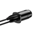 Baseus Square PPS inteligentna ładowarka samochodowa z portami USB Quick Charge 4.0 QC 4.0 i USB-C PD 3.0 SCP czarny