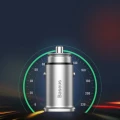 Baseus Square inteligentna ładowarka samochodowa 2x USB QC3.0 Quick Charge 3.0 SCP AFC 30W czarny 