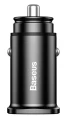 Baseus Square inteligentna ładowarka samochodowa 2x USB QC3.0 Quick Charge 3.0 SCP AFC 30W czarny 
