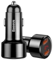 Baseus Magic Series Dual QC - ładowarka samochodowa Quick Charge 3.0 2x USB 45W 6A czarny