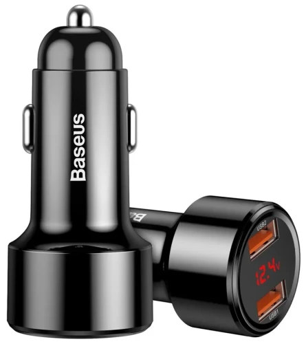 Baseus Magic Series Dual QC - ładowarka samochodowa Quick Charge 3.0 2x USB 45W 6A czarny