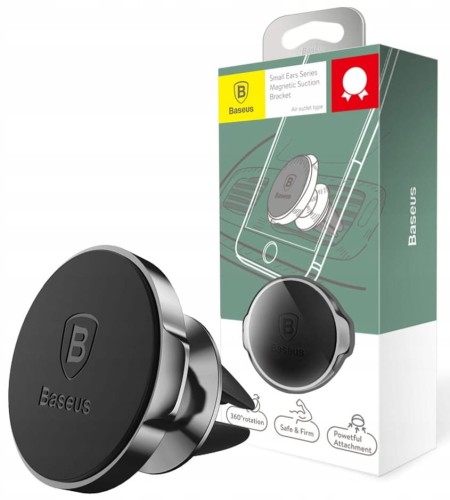 Uchwyt Baseus Small Ears Series SUER-A01 magnetyczny samochodowy na kratkę wentylacyjną - czarny