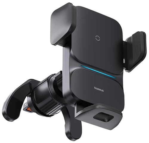 Baseus Wisdom ładowarka indukcyjna uchwyt samochodowy do telefonu na kratkę czarny