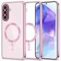 Etui Tech-Protect MagFlex MagSafe na Samsung Galaxy A56 5G - przezroczysto-różowe