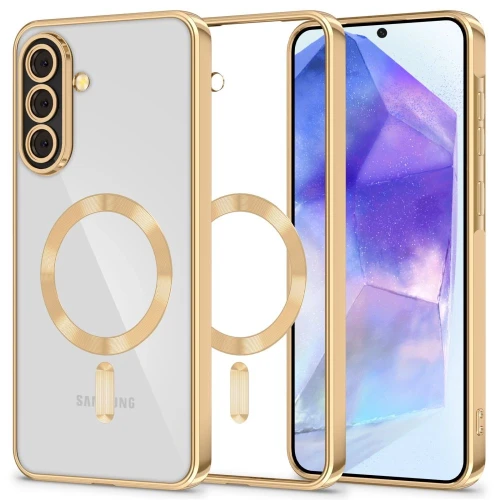 Etui Tech-Protect MagFlex MagSafe na Samsung Galaxy A56 5G - przezroczysto-złote