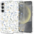 Etui Tech-Protect FlexAir na Samsung Galaxy S25 - stokrotki z liśćmi