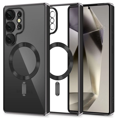 Etui Tech-Protect MagFlex na Samsung Galaxy S25 Ultra - przezroczysto-czarne