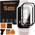 2X SZKŁO HYBRYDOWE 3D PEŁNE DO XIAOMI MI BAND 9 ACTIVE / REDMI BAND 3 + ZESTAW DO MONTAŻU