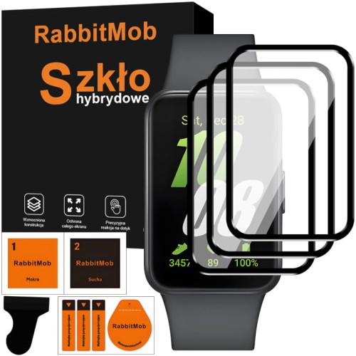 3X SZKŁO HYBRYDOWE 3D OCHRONNE DO SAMSUNG GALAXY FIT 3 + ZESTAW DO MONTAŻU