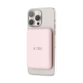 Powerbank Tech-Protect LifeMag PB10 z MagSafe 5000mAh 15W port USB-C - różowy + kabel USB-C