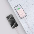 Powerbank Tech-Protect LifeMag PB10 z MagSafe 5000mAh 15W port USB-C - różowy + kabel USB-C