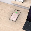 Powerbank Tech-Protect LifeMag PB11 z MagSafe 10000mAh 15W port USB-C - różowy + kabel USB-C