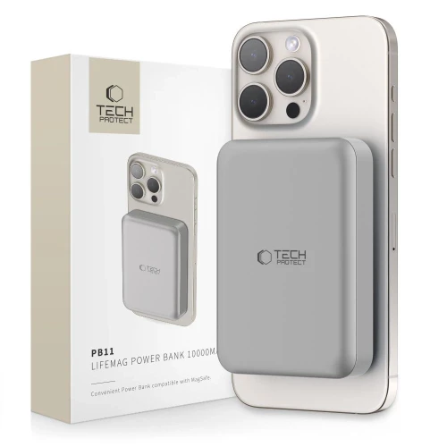 Powerbank Tech-Protect PB11 LifeMag MagSafe 10000 mAh - tytanowy