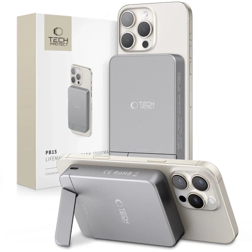 Powerbank Tech-Protect PB14 LifeMag MagSafe 10000mAh - szary
