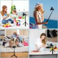 Selfie stick Tech-Protect L06S Bluetooth magnetyczny z MagSafe, pilotem, tripodem do 82cm i głowicą 360 - czarny