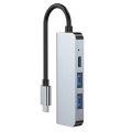 HUB Tech-Protect V2 4w1 USB-C - USB-A 3.0 / USB-A 2.0 / USB-C / HDMI - szary