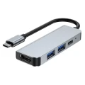 HUB Tech-Protect V2 4w1 USB-C - USB-A 3.0 / USB-A 2.0 / USB-C / HDMI - szary