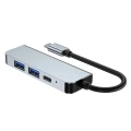 HUB Tech-Protect V2 4w1 USB-C - USB-A 3.0 / USB-A 2.0 / USB-C / HDMI - szary