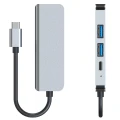 HUB Tech-Protect V2 4w1 USB-C - USB-A 3.0 / USB-A 2.0 / USB-C / HDMI - szary