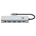 Adapter Tech-Protect HB04 HUB Adapter 9w1 USB-C + USB2.0 + USB3.0 + HDMI 4K 60Hz + SD / TF + PD100W + AV3.5 - szary
