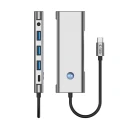 Adapter Tech-Protect HB04 HUB Adapter 9w1 USB-C + USB2.0 + USB3.0 + HDMI 4K 60Hz + SD / TF + PD100W + AV3.5 - szary