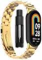 BRANSOLETA STALOWA DO XIAOMI SMART MI BAND 8/9/10 STYLOWY PASEK - ZŁOTY