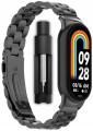 BRANSOLETA STALOWA DO XIAOMI SMART MI BAND 8/9/10 STYLOWY PASEK - CZARNY