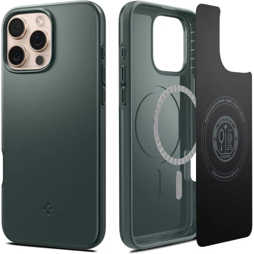 Etui Spigen Thin Fit MagSafe do na iPhone 16 Pro Max - zielone