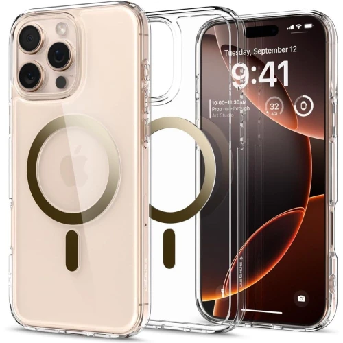 Etui Spigen Ultra Hybrid Mag z MagSafe na iPhone 16 Pro - złote