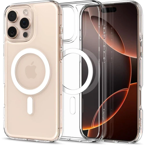 Etui Spigen Ultra Hybrid Mag z MagSafe na iPhone 16 Pro - białe