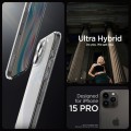 Etui Spigen Ultra Hybrid na iPhone 15 Pro - przezroczysto-matowe
