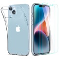 Zestaw etui Spigen Crystal i szkło hartowane na iPhone 14 Plus / 15 Plus - przezroczyste