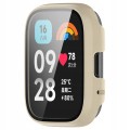 ETUI OCHRONNE + SZKŁO HARTOWANE 2W1 DO XIAOMI REDMI WATCH 3 ACTIVE - KREMOWY