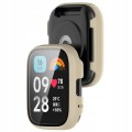 ETUI OCHRONNE + SZKŁO HARTOWANE 2W1 DO XIAOMI REDMI WATCH 3 ACTIVE - KREMOWY