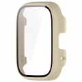 ETUI OCHRONNE + SZKŁO HARTOWANE 2W1 DO XIAOMI REDMI WATCH 3 ACTIVE - KREMOWY