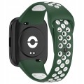 PASEK DWUKOLOROWY OPASKA DO XIAOMI REDMI WATCH 3 ACTIVE, ZIELONO - BIAŁY