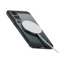 Etui Spigen Tough Armor MagSafe na Samsung Galaxy S25 Edge - zielono-czarne