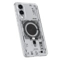 Etui Spigen Ultra Hybrid Mag z MagSafe na Samsung Galaxy S25 Edge z nadrukiem - przezroczyste