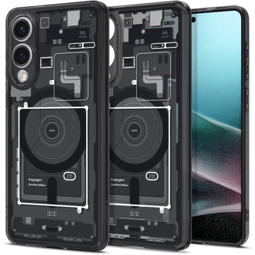 Etui Spigen Ultra Hybrid Mag z MagSafe na Samsung Galaxy S25 Edge z nadrukiem - czarne