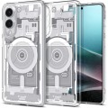 Etui Spigen Ultra Hybrid Mag z MagSafe na Samsung Galaxy S25 Edge z nadrukiem - białe