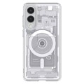 Etui Spigen Ultra Hybrid Mag z MagSafe na Samsung Galaxy S25 Edge z nadrukiem - białe