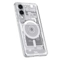 Etui Spigen Ultra Hybrid Mag z MagSafe na Samsung Galaxy S25 Edge z nadrukiem - białe