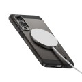 Etui Spigen Tough Armor MagSafe na Samsung Galaxy S25 Edge - szaro-czarne