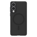 Etui Spigen Ultra Hybrid Mag z MagSafe na Samsung Galaxy S25 Edge - czarne półprzezroczyste
