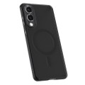 Etui Spigen Ultra Hybrid Mag z MagSafe na Samsung Galaxy S25 Edge - czarne półprzezroczyste